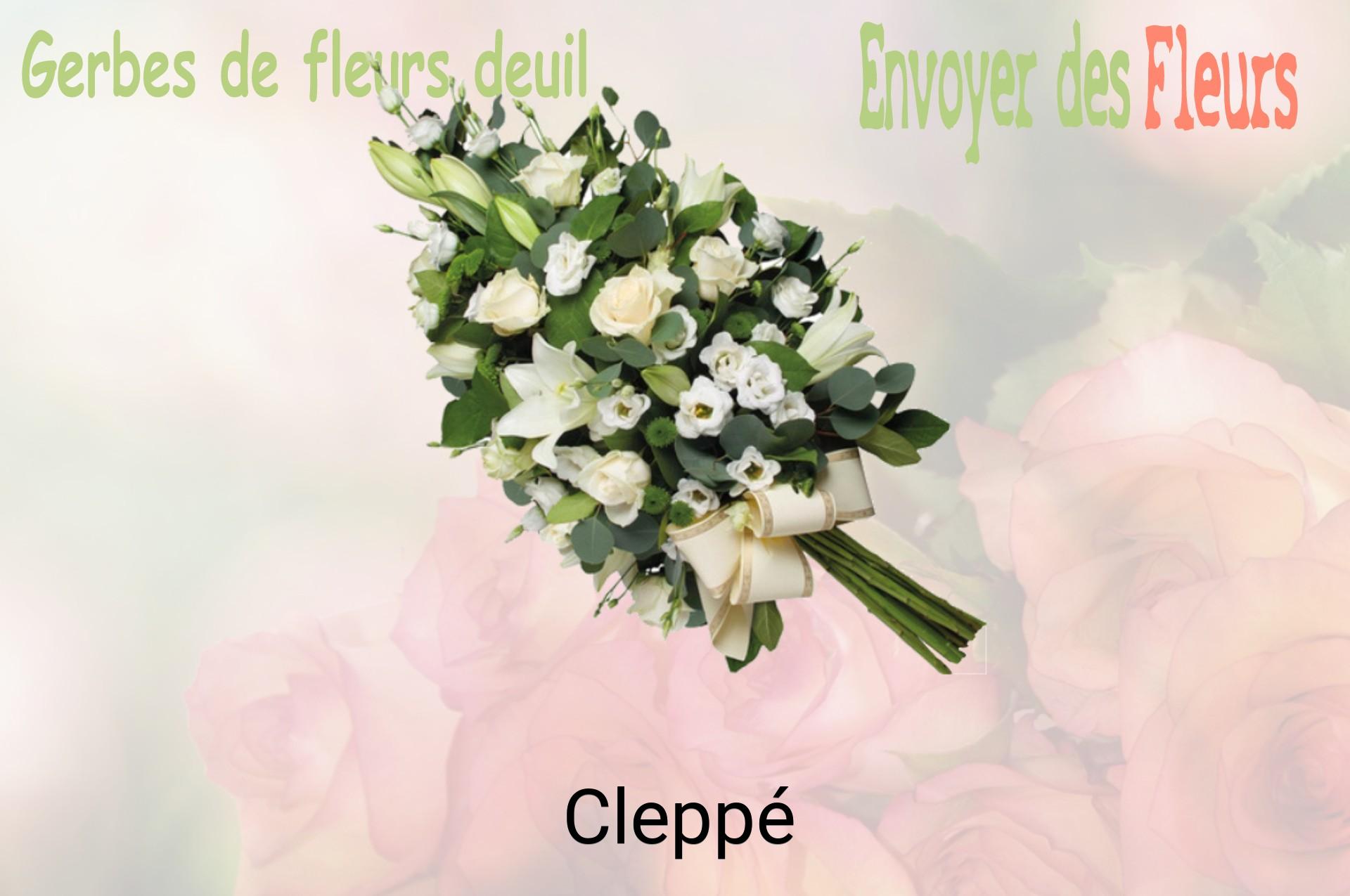 Gerbe de fleurs de deuil livrée à Cleppé